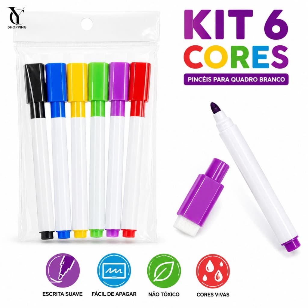 Canetas Para Quadro Branco Com Apagador e Imã 113