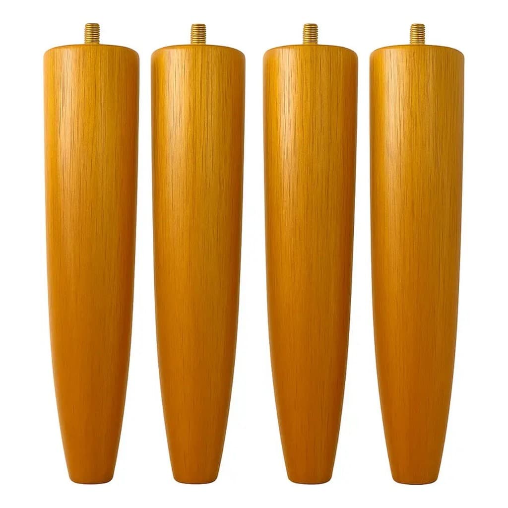 Kit 4 Unidades Pé Palito Retrô Em Madeira 20cm