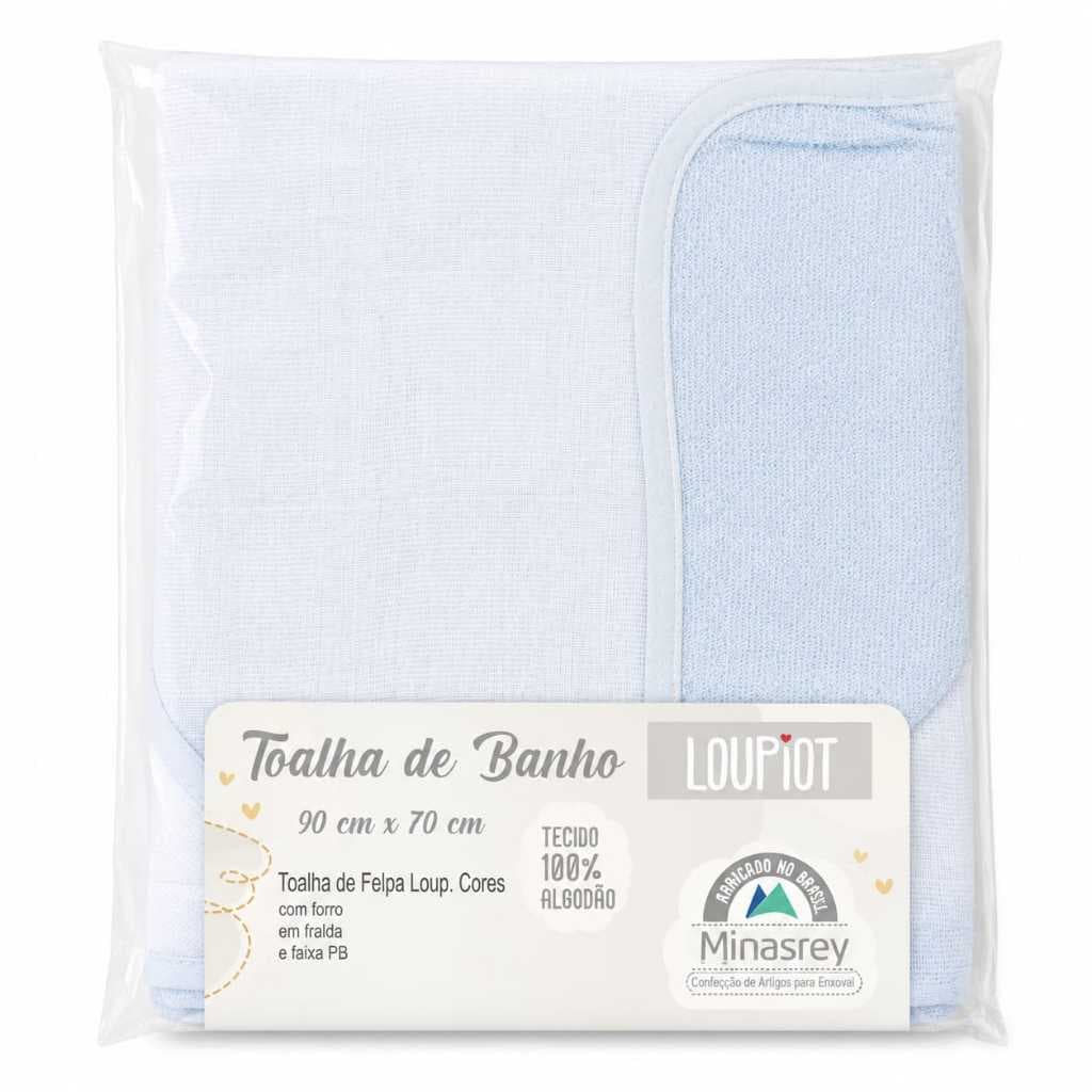 Toalha de Banho Felpa C/ Faixa Pinte e Borde Loupiot Minasrey