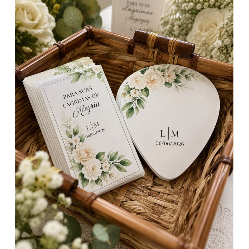 Kit Casamento 50 Leques + 50 lágrimas de alegria PERSONALIZADOS / Perfeito para sua festa ao ar livre