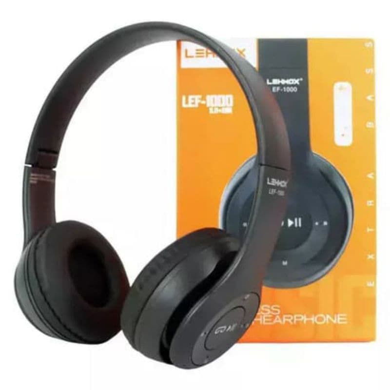 Fone De Ouvido Bluetooth Sem Fio Lehmox LEF-1000 Extra Bass Headphone Potente