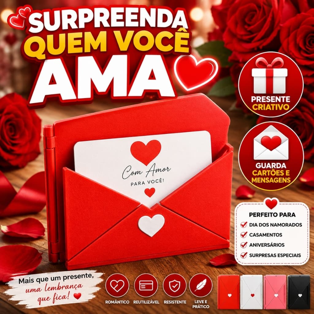 Porta Cartão Presente Romântico Dia Dos Namorados Casamento Envelope Reutilizável Para Bilhetes
