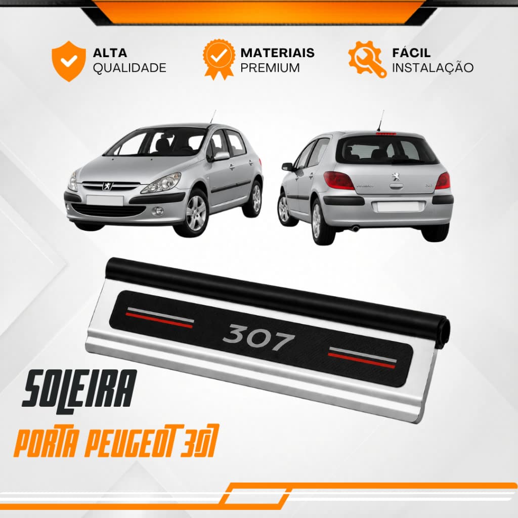 Soleira De Porta Peugeot 307 Diversas Cores Universal Carro personalizado