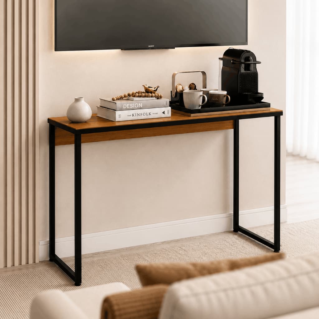 Aparador Multiuso Estilo Industrial Buffet Bebidas Espaço Café Escritório Home Office Elegante Minimalista