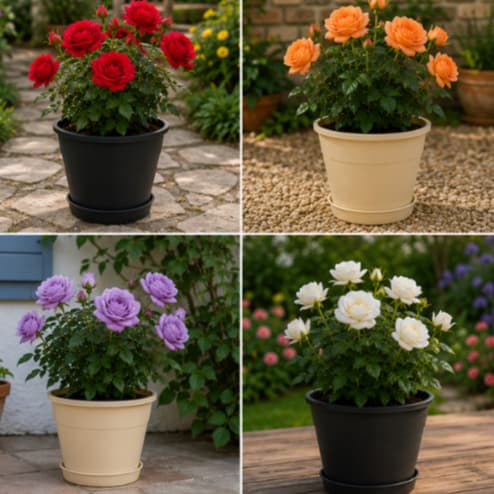 Kit 2 Vasos Premium Para Decoração Moderna Beleza e Funcionalidade Em Cada Detalhe BEGE PRETO MARROM