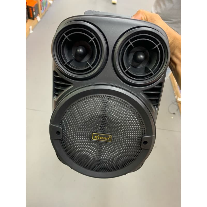 Caixa de Som Portátil com Microfone Karaokê Bluetooth - Conexão Bluetooth, MP3 e Rádio FM