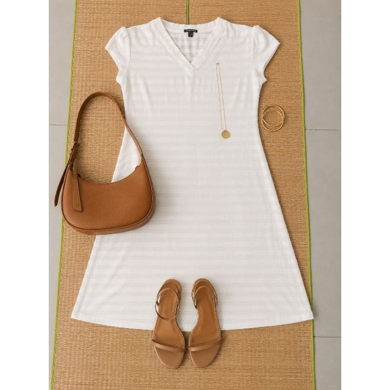 Vestido Midi Feminino Zinzane Off White Forrado Casual Elegante G