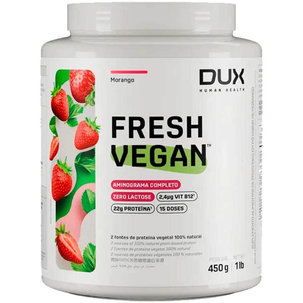 Proteína Vegana Dux Human Health Fresh Vegan Morango 450g