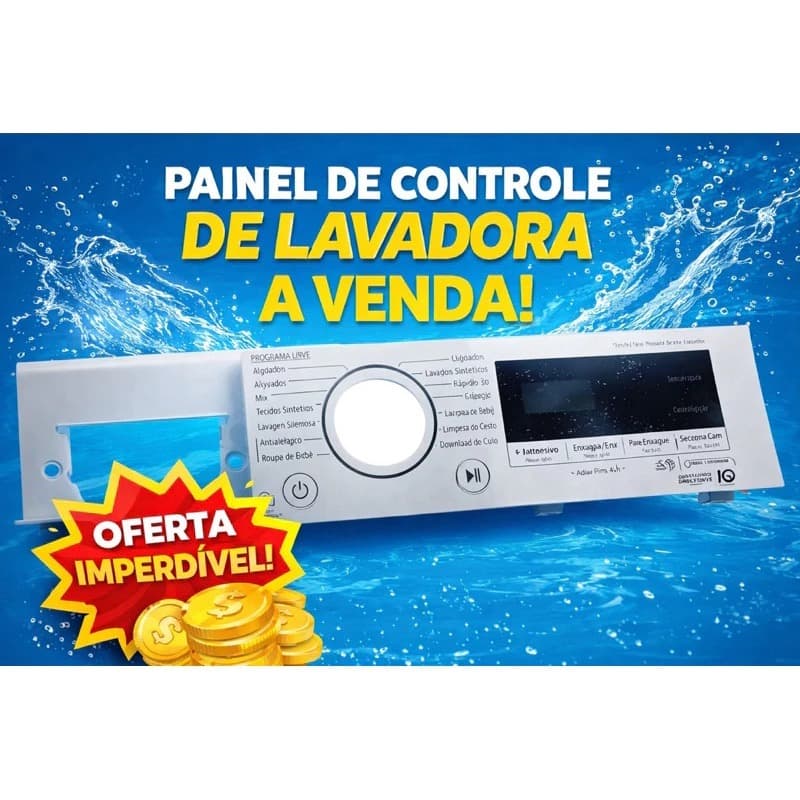 Painel Plástico De Comando Lavadora Lg Cv7011tc4