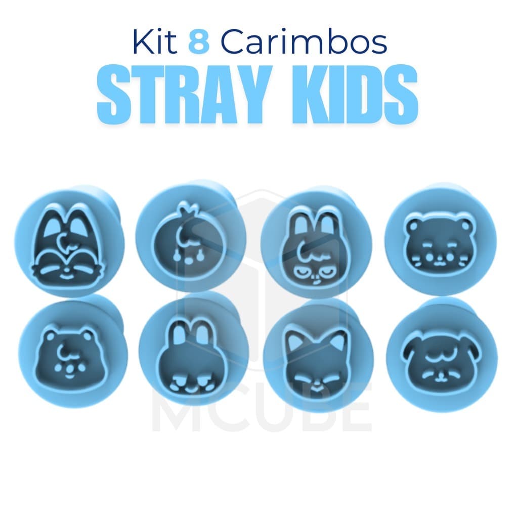 Kit com 8 Carimbos para Docinhos e Brigadeiro - Stray Kids Kpop / Skzoo K-pop