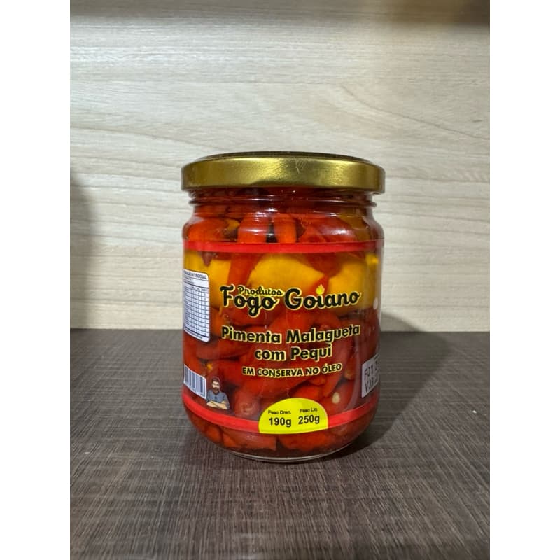 Pimenta malagueta com pequi 190g em conserva no óleo