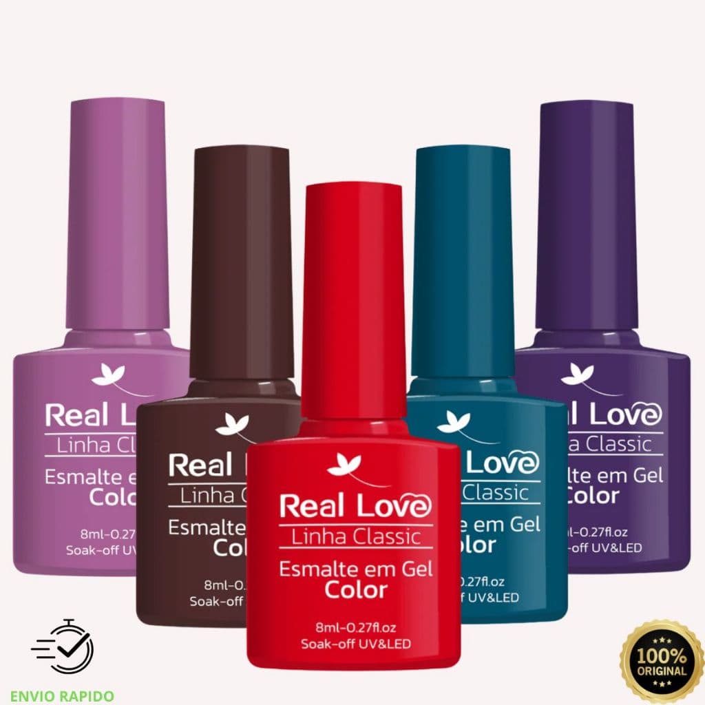 Esmalte em Gel 8ml - Linha Classic - Real Love Color Uv/Led