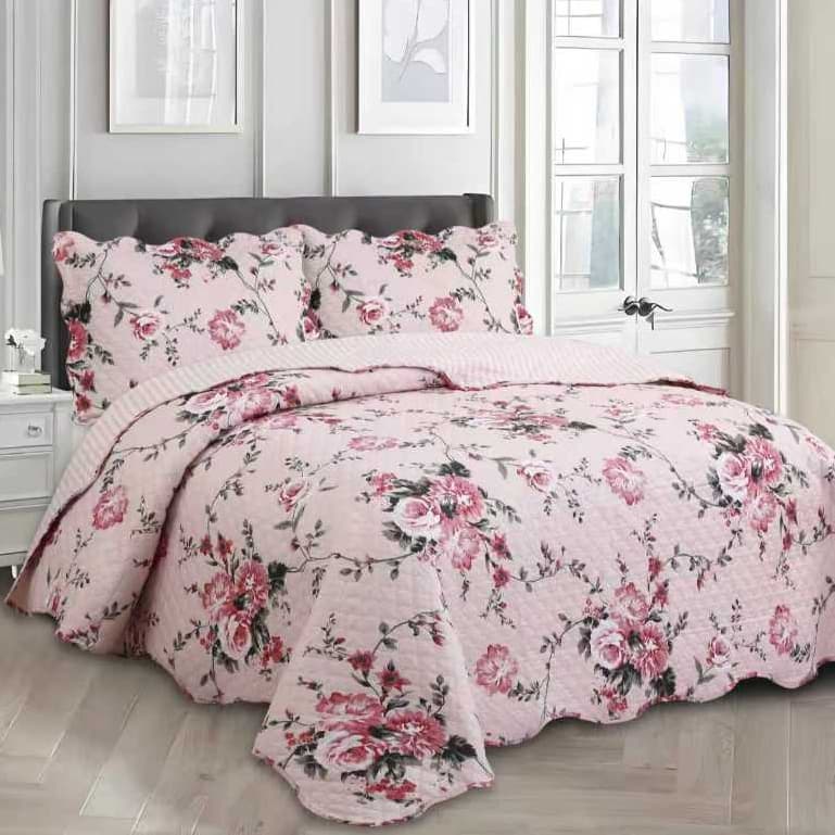Kit Colcha Cobre Leito Capri Queen 3 Peças Dupla Face