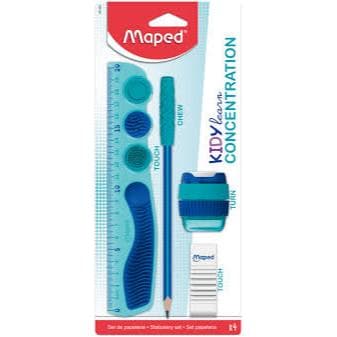 KIT DE MATERIAL ESCOLAR KIDY LEARN CONCENTRAÇÃO 4 PEÇAS MAPED