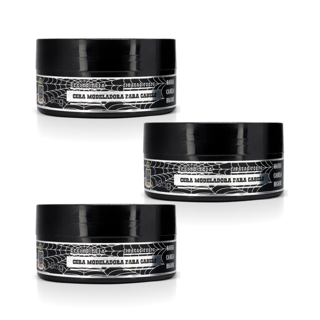 Kit Still Life Pomada Cera Modeladora Efeito Teia Fixação Forte 150g 3 Unidades