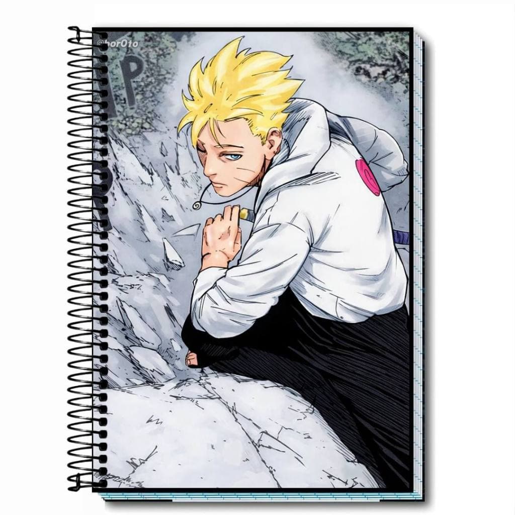 Caderno Personalizado Boruto Two Blue Vortex – Capa Dura Universitário Escolar 01 ate 20 materias