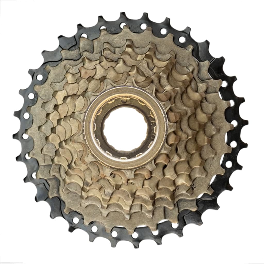 Catraca Roda Livre Bike 9v Rosca Indexada Paco Dourada 13/32 Dentes Peça Reposiçao Transmissao Mtb