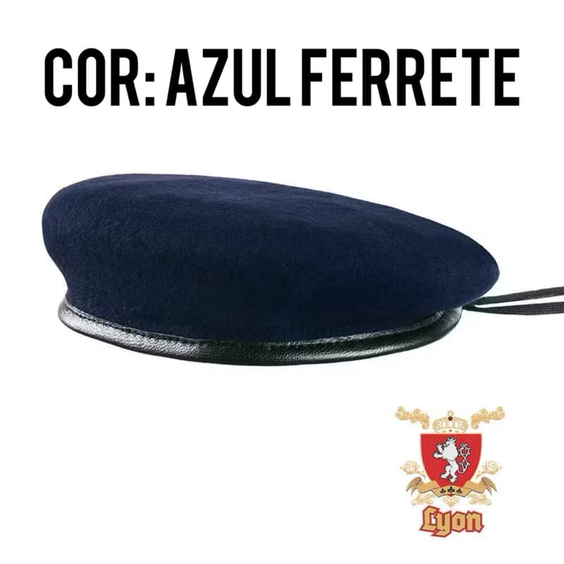 BOINA MILITAR LYON INVICTUS - AZUL FERRETE