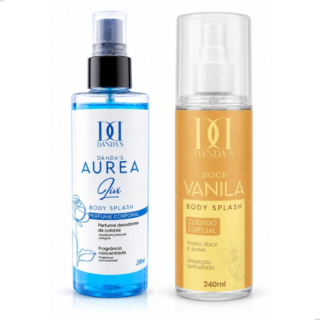 Body Splash Desodorante Corporal Perfume Fragrância Colônia Feminino Livi e Doce Vanila Kit 2