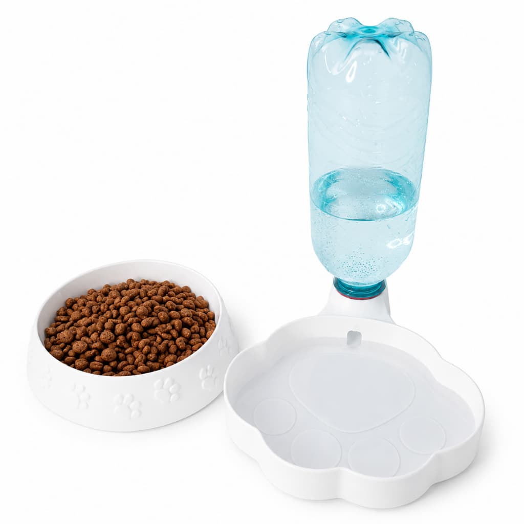 Kit Bebedouro Automático + Tigela de Comida Para Cães Comedouro Pet Antiderramamento Tigela de Comida para Cachorro Pet