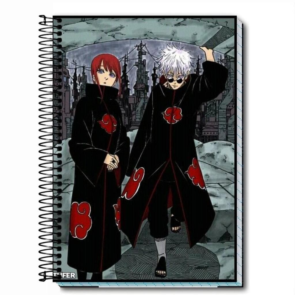 Caderno Personalizado Akatsuki – Capa Dura Universitário Escolar, 01 ate 20 materias