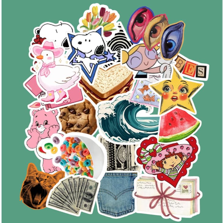 Kit Adesivos Cute Style Fofos Aesthetic Para Kindle Journal Papelaria Notebook