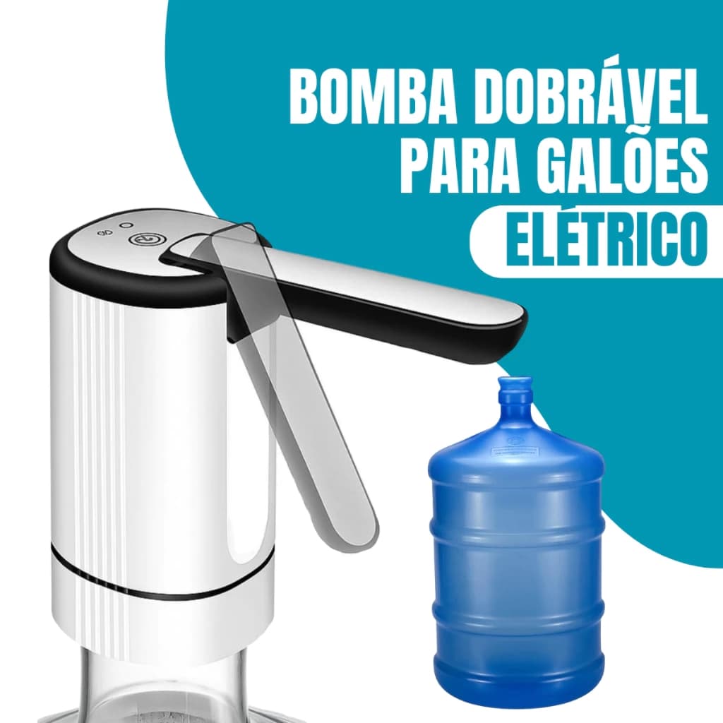 Bomba Elétrica para Galão de Água Universal | Dispenser Sem Fio e Recarregável USB top novidade