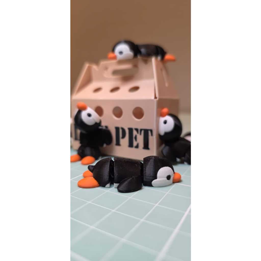 Pinguim Sensorial Articulado – Coleção do Fundo do Mar | Impressão 3D