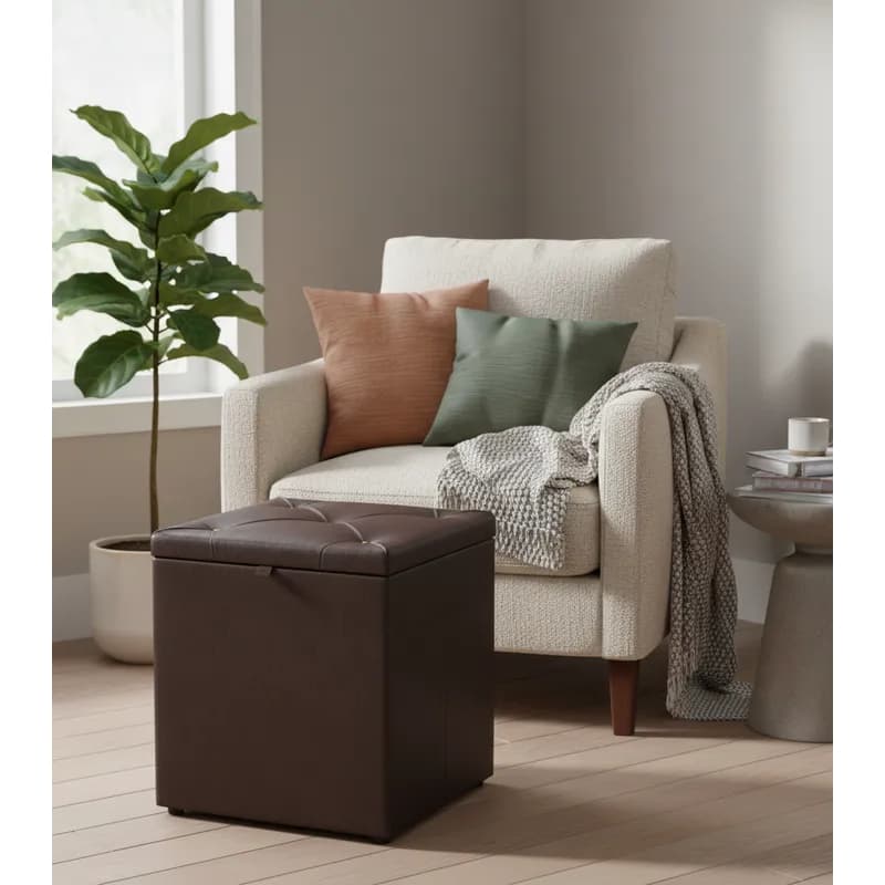 Puff Bau Organizador E Decorativo 42X34X34