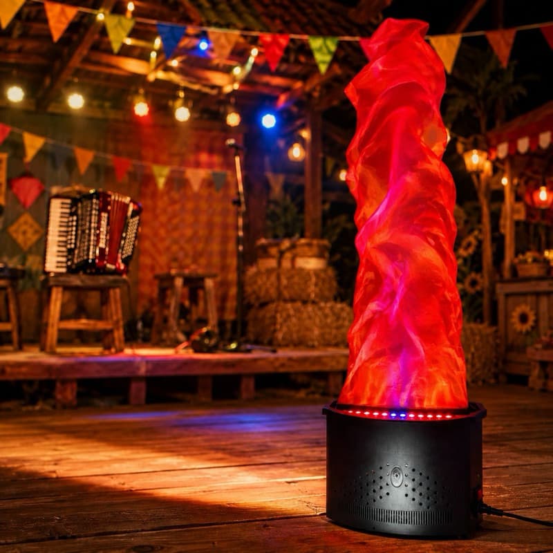 Simulador de Chama LED Festa Junina 1,70m Efeito Fogo Real Decoração Arraiá 588491