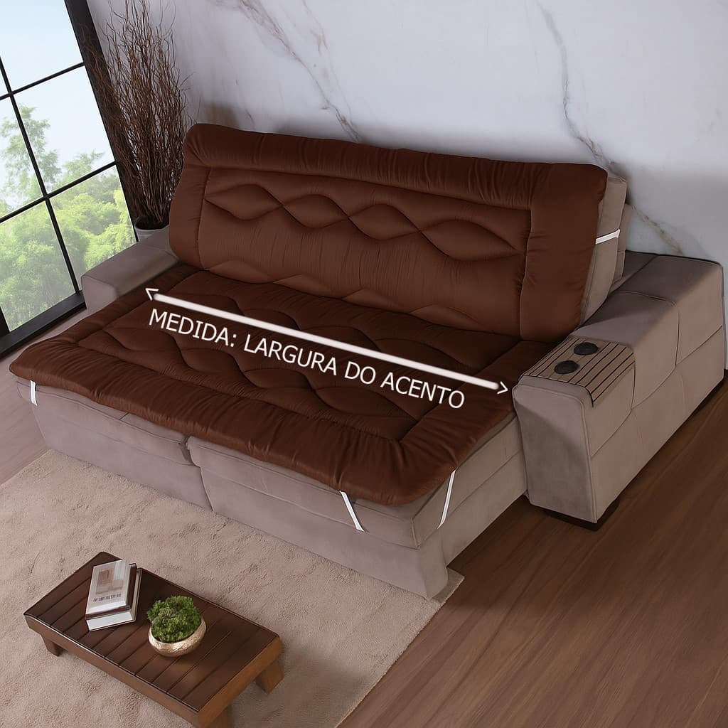 Pillow Top Premium Para Sofá Retrátil 1,40 mt Largura do Acento varias cores.
