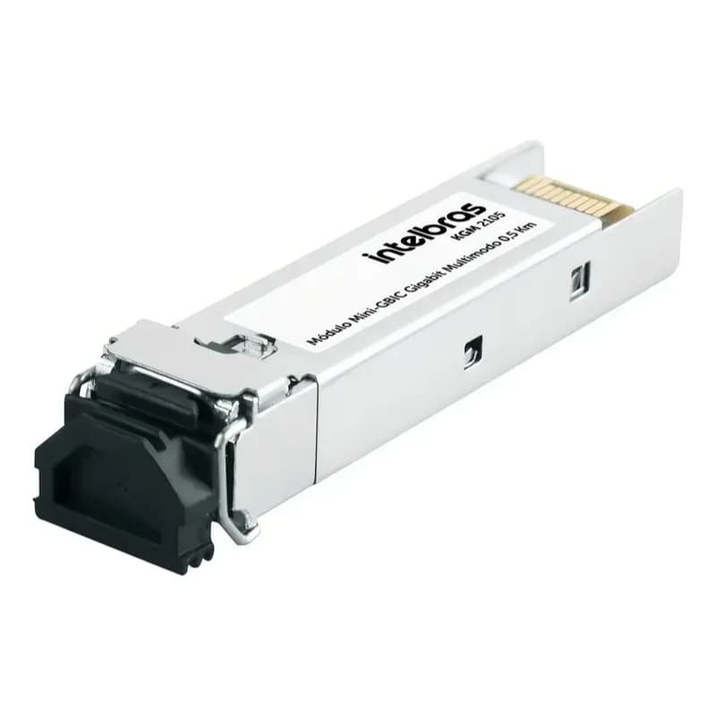 Módulo Mini GBIC Intelbras KGM 2105 Gigabit Multimodo SFP LC 850nm até 550M Hot Swap Fibra Óptica