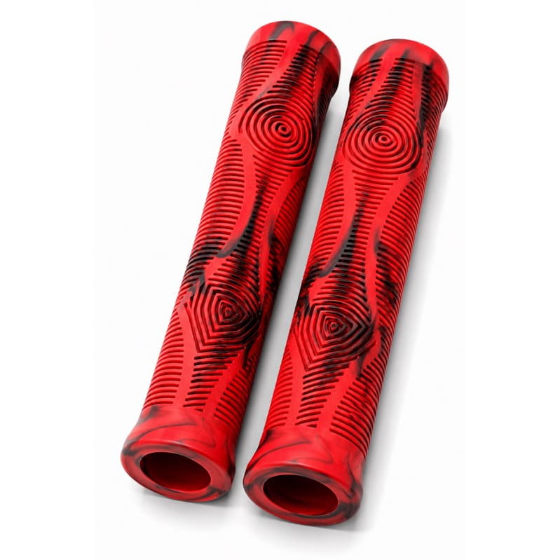 Manopla Silicone GTA Modelo Gios 165mm  Vermelha Sem Flange Macia Bicicleta Freeride BMX DIRT Grau MTB