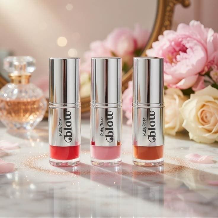 Lip Oil Glow Theory Ruby Rose Óleo Labial Hidratante Brilho Intenso