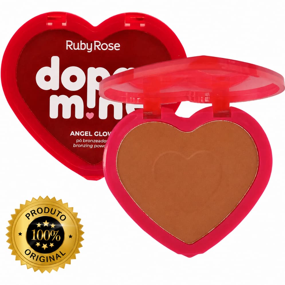 Ruby Rose Pó Bronzeador Dopamine Angel Glow -Leve e Ultra-Fina, Textura Aveludada