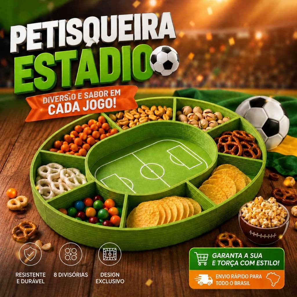Petisqueira Estádio Futebol com 8 Divisórias para Copa, Churrasco, Festas e Reuniões Família Brasil!