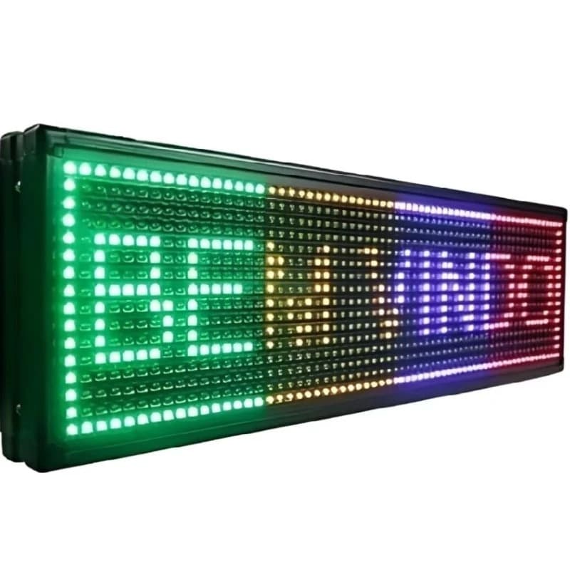 Painel de Led Letreiro Led 130x20 Grande Interno Loja Logo Vermelho Azul Colorido