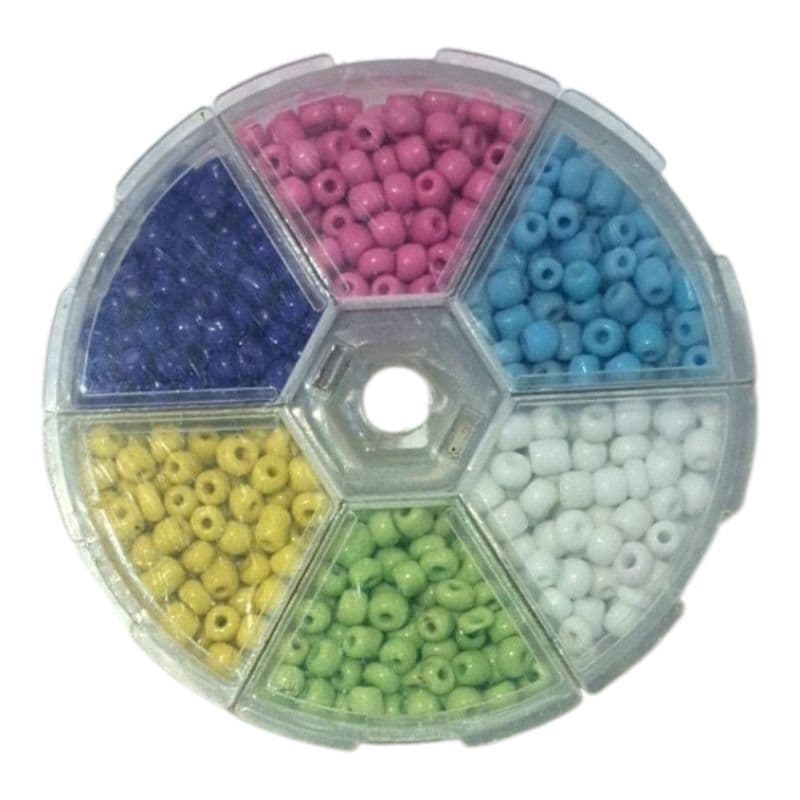 Kit De Miçangas Bijuterias 4mm com 06 Cores