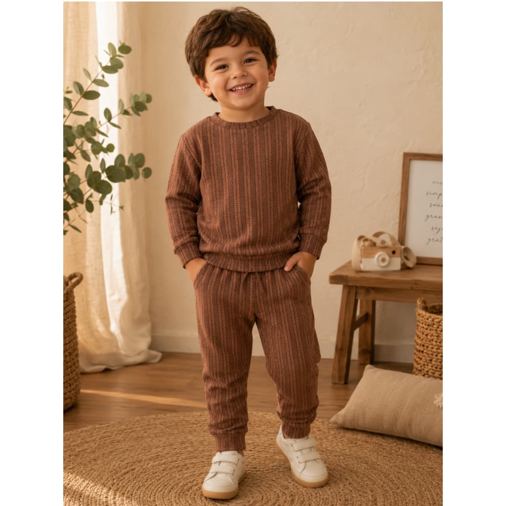 Conjunto infantil masculino manga longa