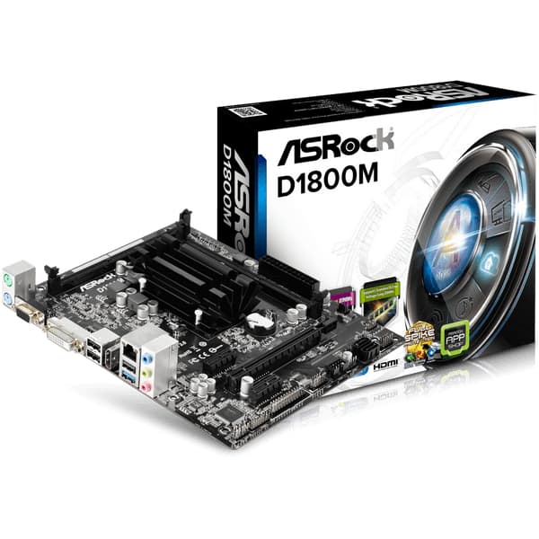 Placa Mãe Asrock D1800m + Processador Dual Core D1800+ 2GB+Dvd Driver + Espelho Universal