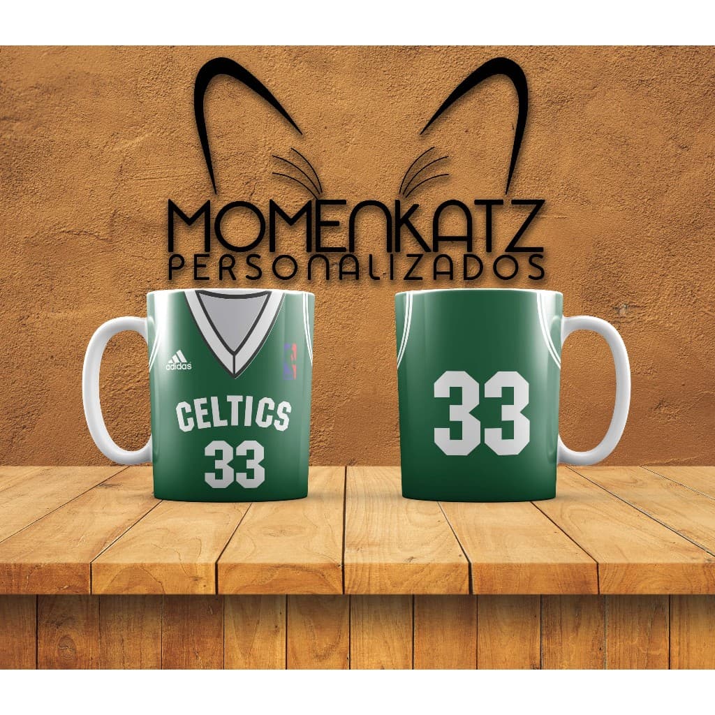 Caneca Personalizada Boston Celtics  de Porcelana 325ml | Estampa Sublimada | Presente Criativo Único