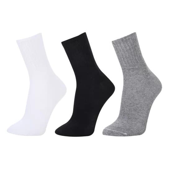 Kit 3 Pares Meia Masculina Cano Alto Algodão Respirável Cores Variadas