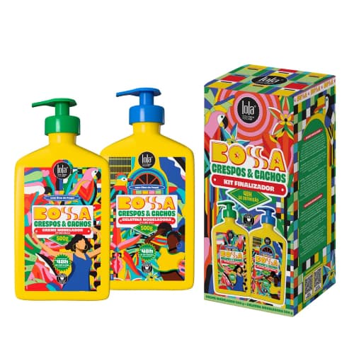 Kit Lola Bossa Crespos e Cachos 48h Definição - Creme Modelador + Gelatina Modeladora 500g