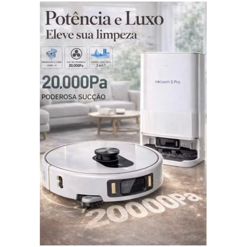 Robô Aspirador 5 Vacuum Original Lacrado 110V/220V