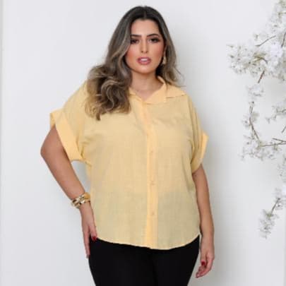 CAMISA FEMININA PLUS SIZE VISCOLINHO PREMIUM / MODA EVANGÉLICA CASUAL ELEGANTE MACIO CONFORTÁVEL
