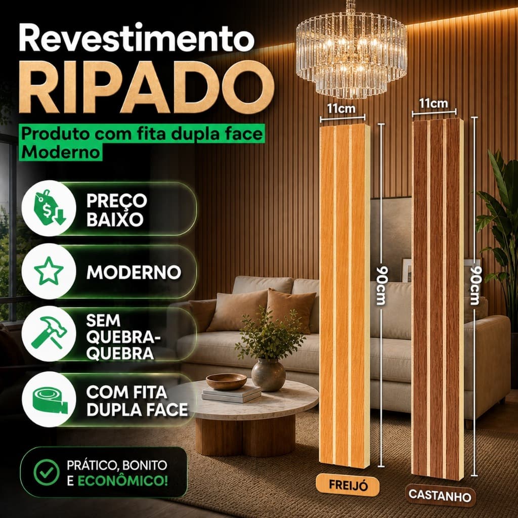 Ripado 90x11cm Autocolante Premium - Envio Rapido