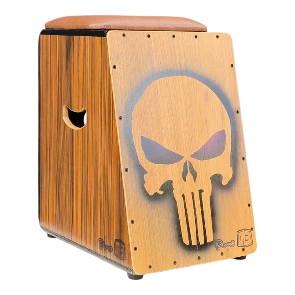 Cajón Eletroacústico Estudante Marcos Brandao Mb Marrom-escuro