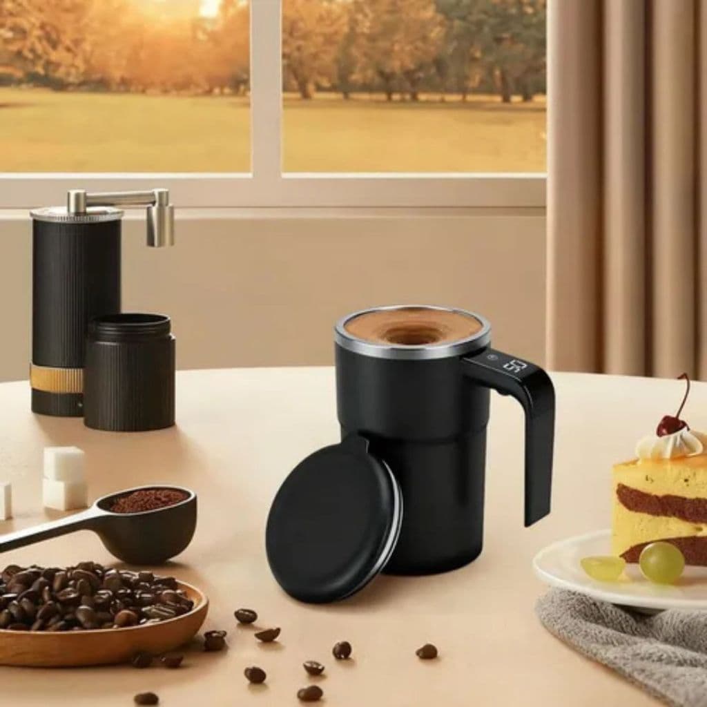 Caneca Térmica Copo Magnética Misturador De Bebidas Mixer Café Shake