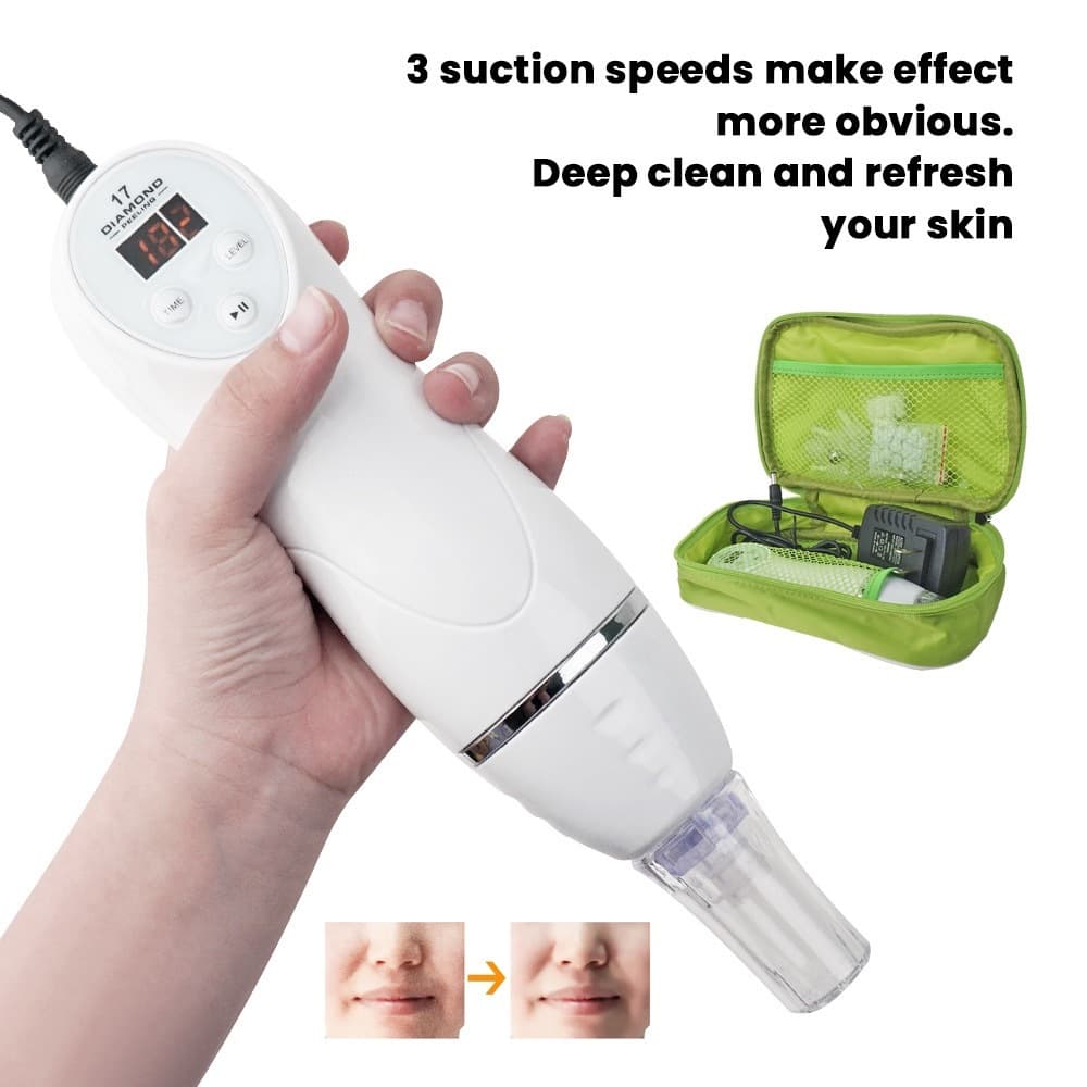 Aparelho Removedor de Cravos e Espinhas Sugador Elétrico Peeling Diamante Limpeza de Pele