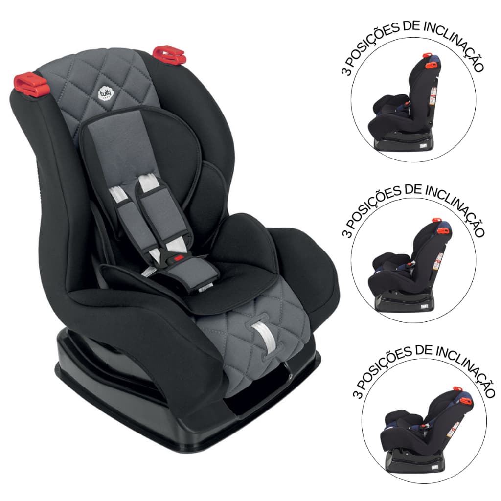 Cadeira Poltrona Para Auto Atlantis Preta/cinza Tutti Baby